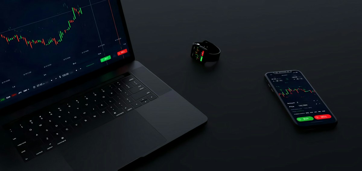 Cryptocurrency trading charts on a screen