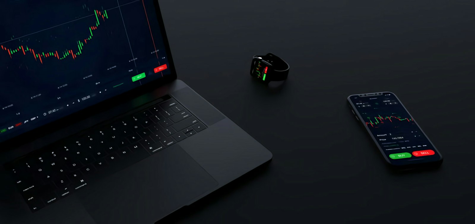Cryptocurrency trading charts on a digital display