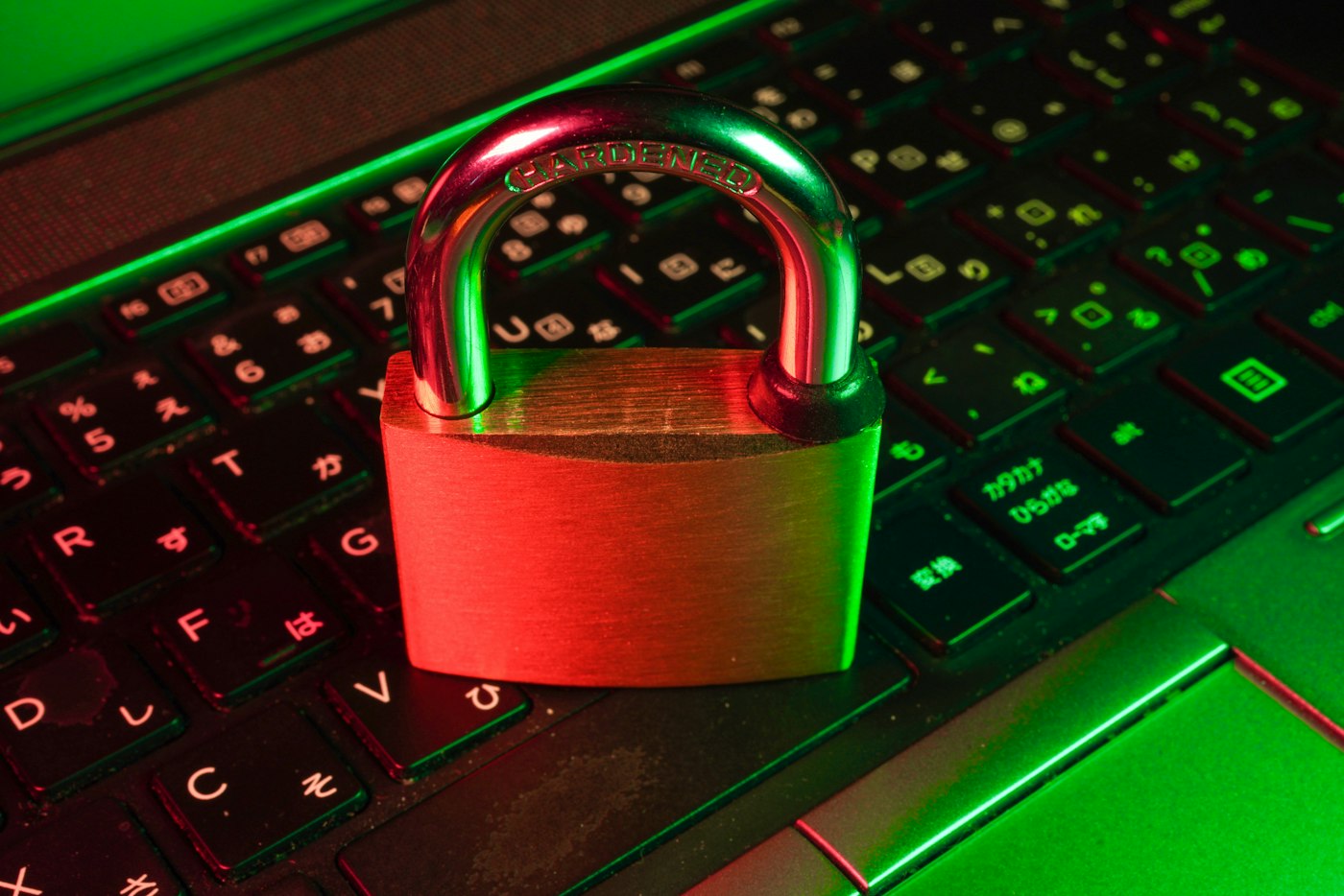 Padlock symbolizing digital access control