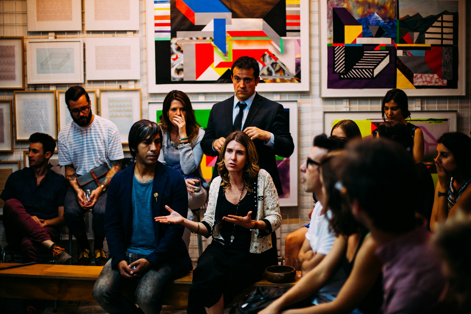 People networking at a meetup event
