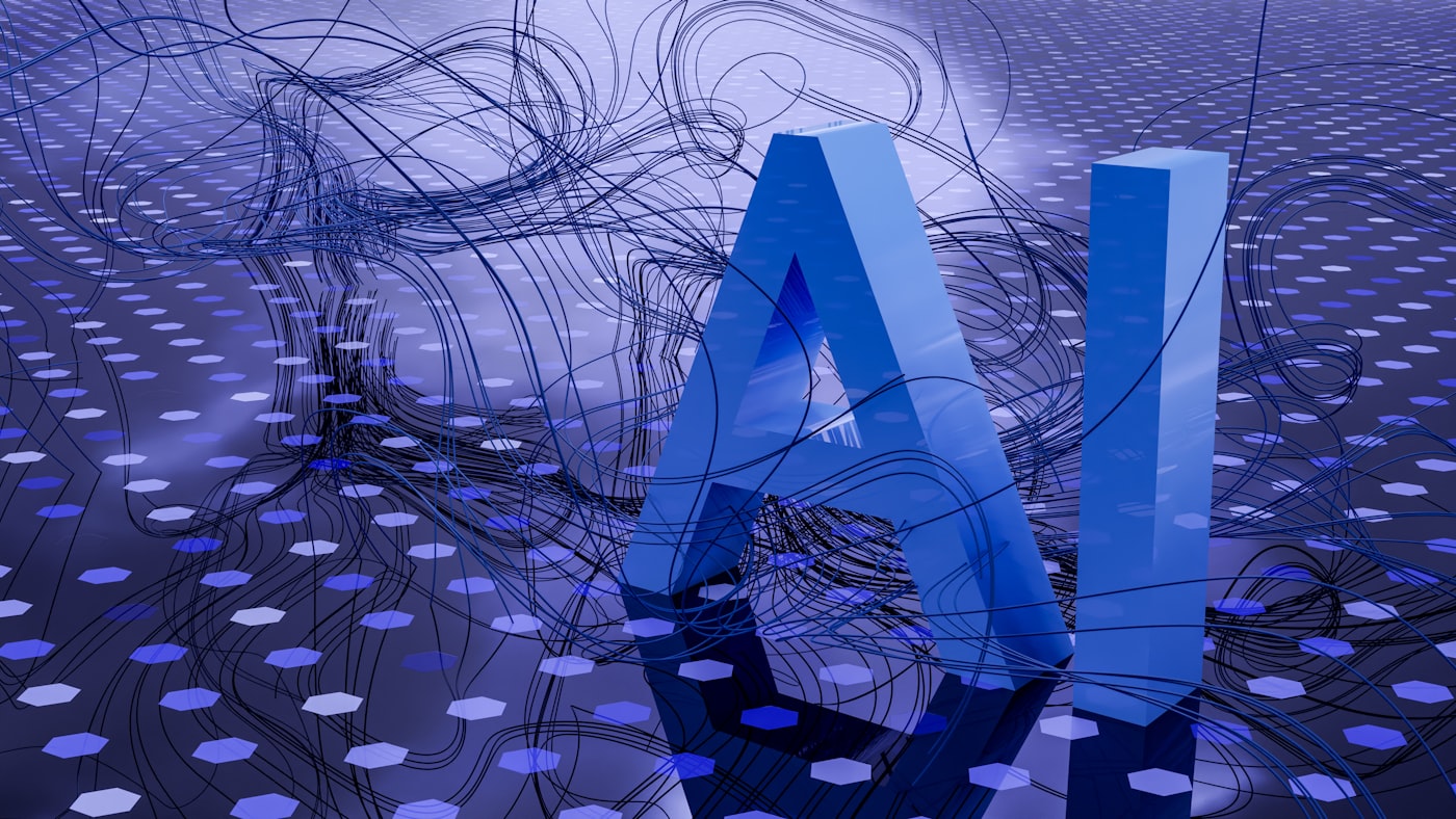 Abstract visualization of artificial intelligence neural networks