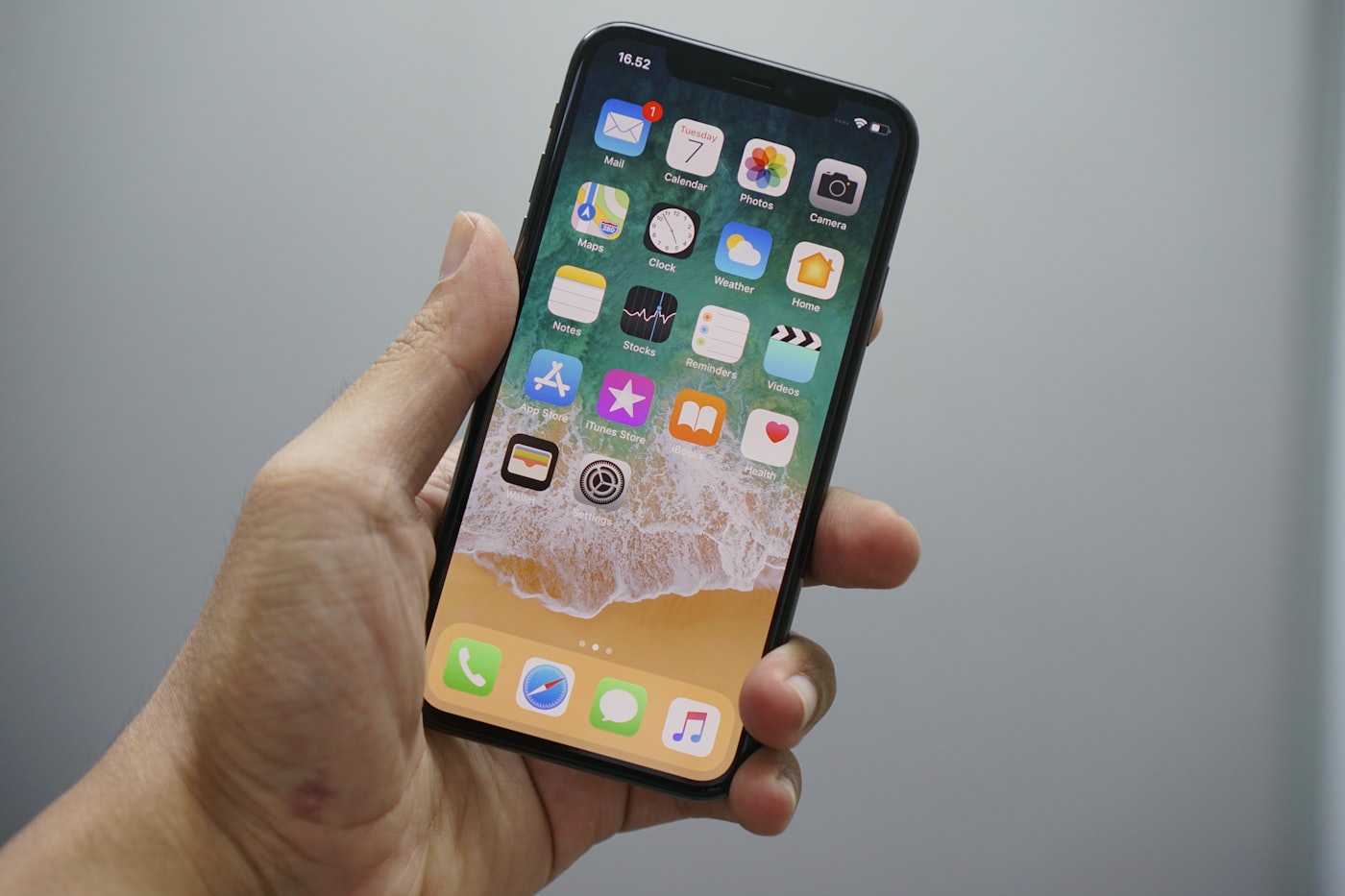 iPhone on a wireless charging stand