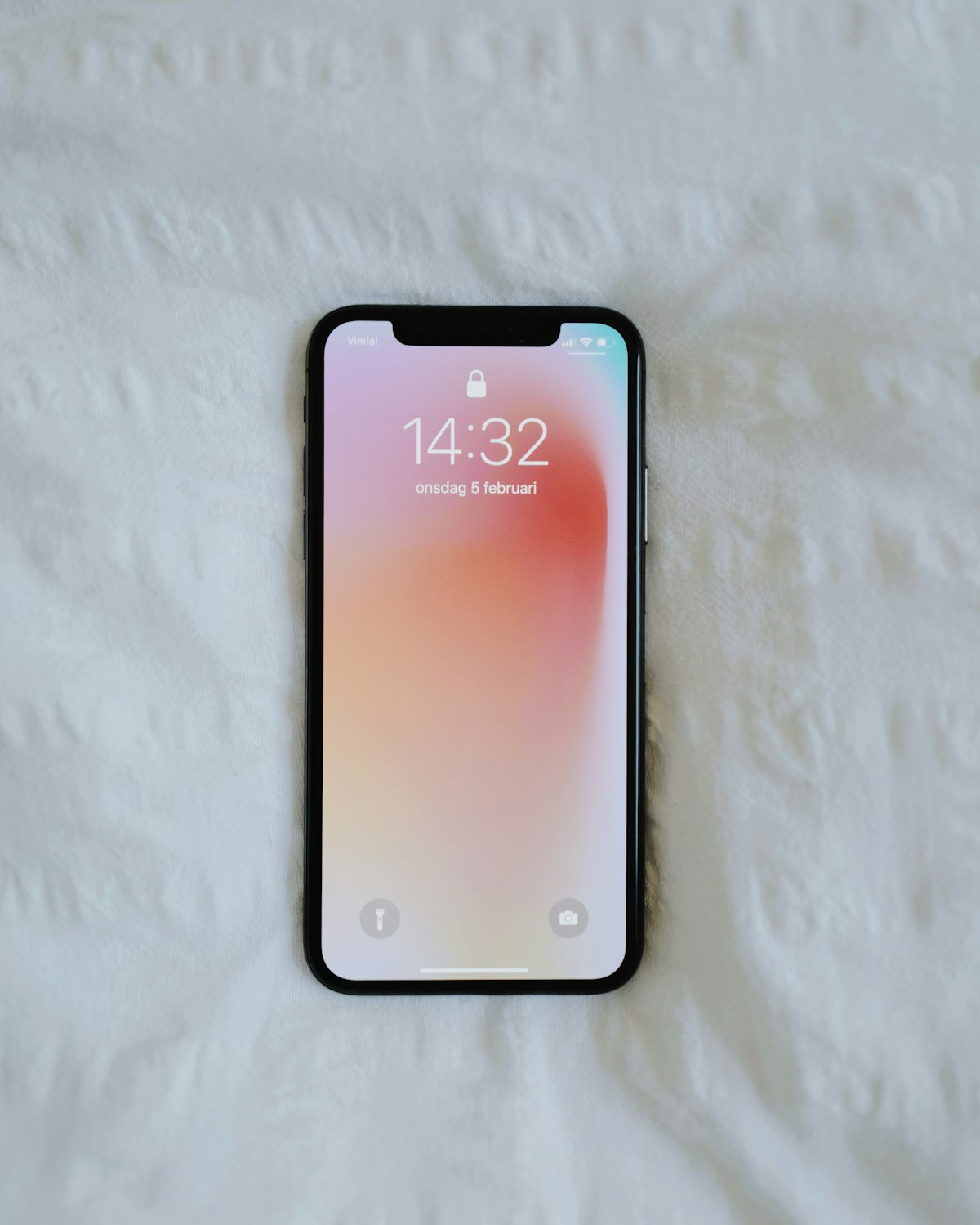 Smartphone on a wireless charging pad