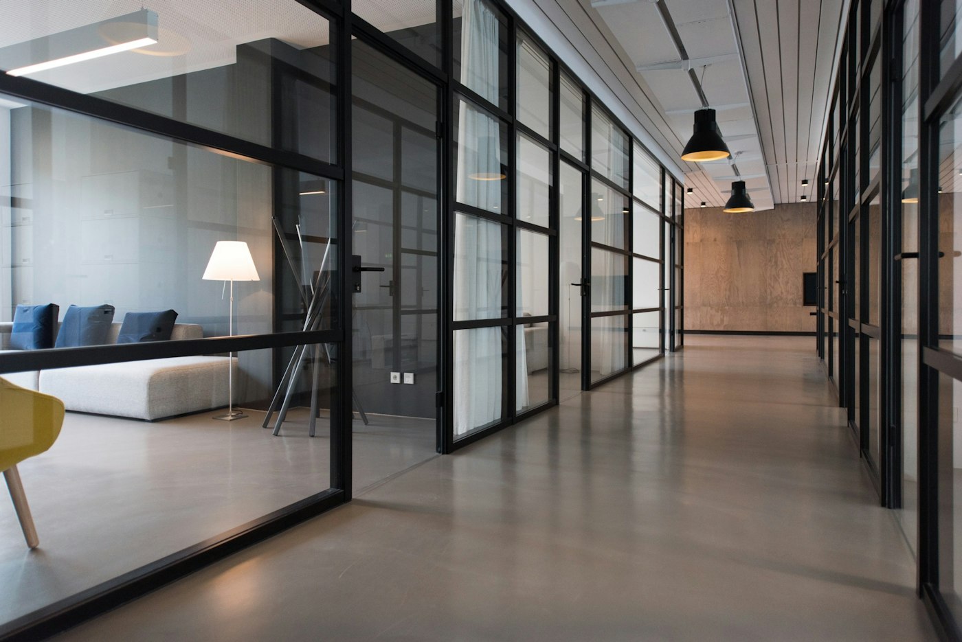 Modern open-plan office workspace