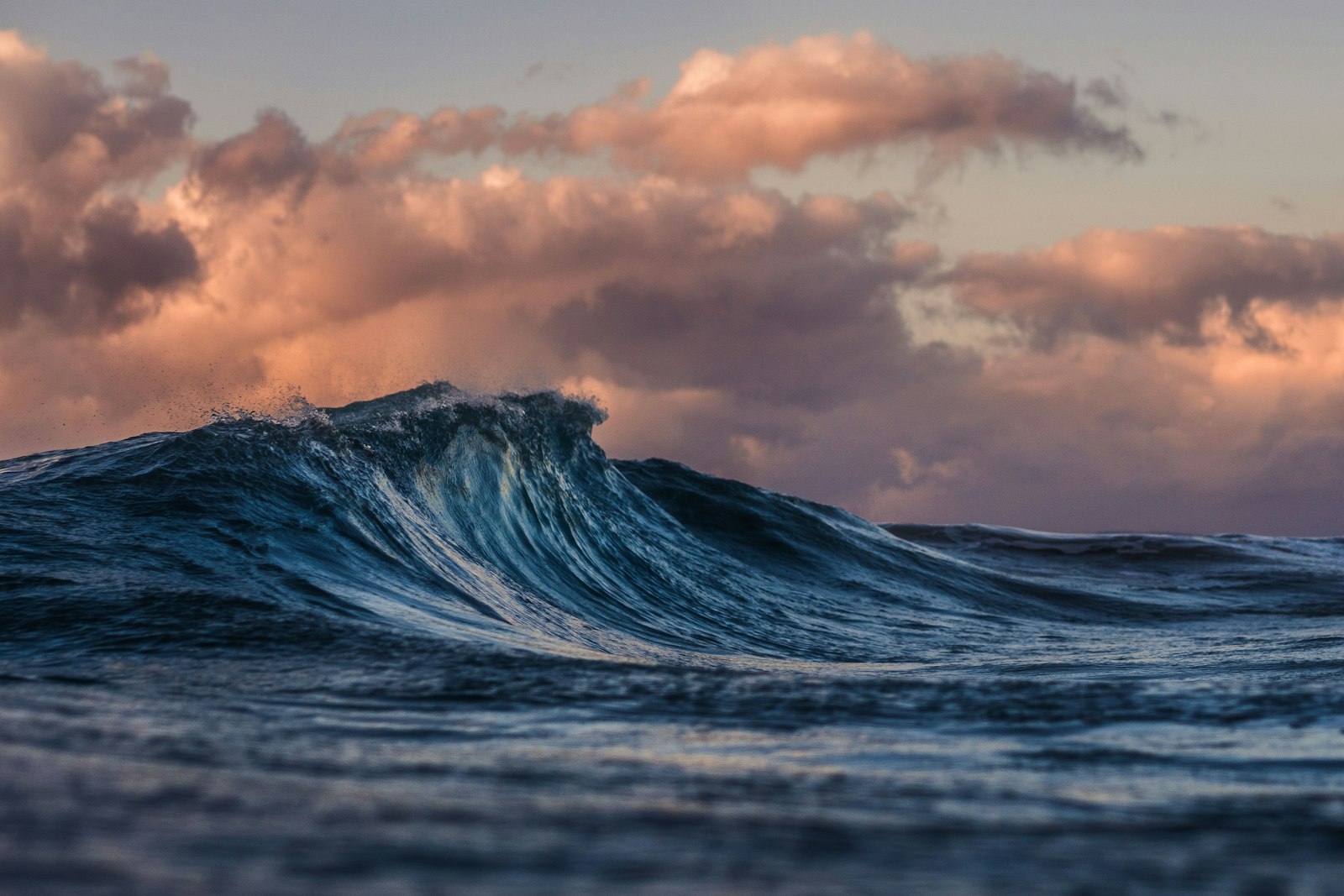Ship at sea on open water