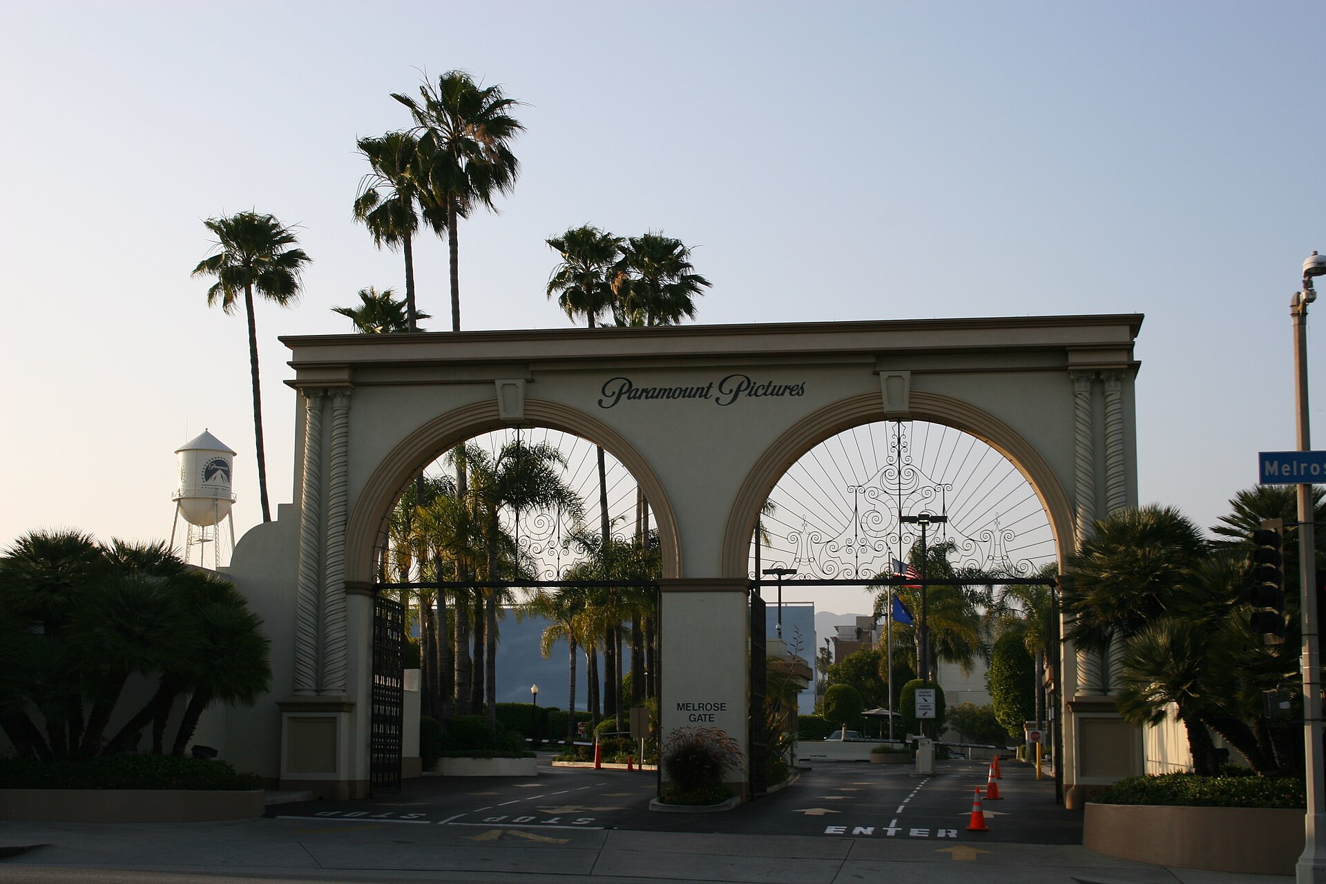 Paramount Pictures Melrose Gate entrance in Hollywood